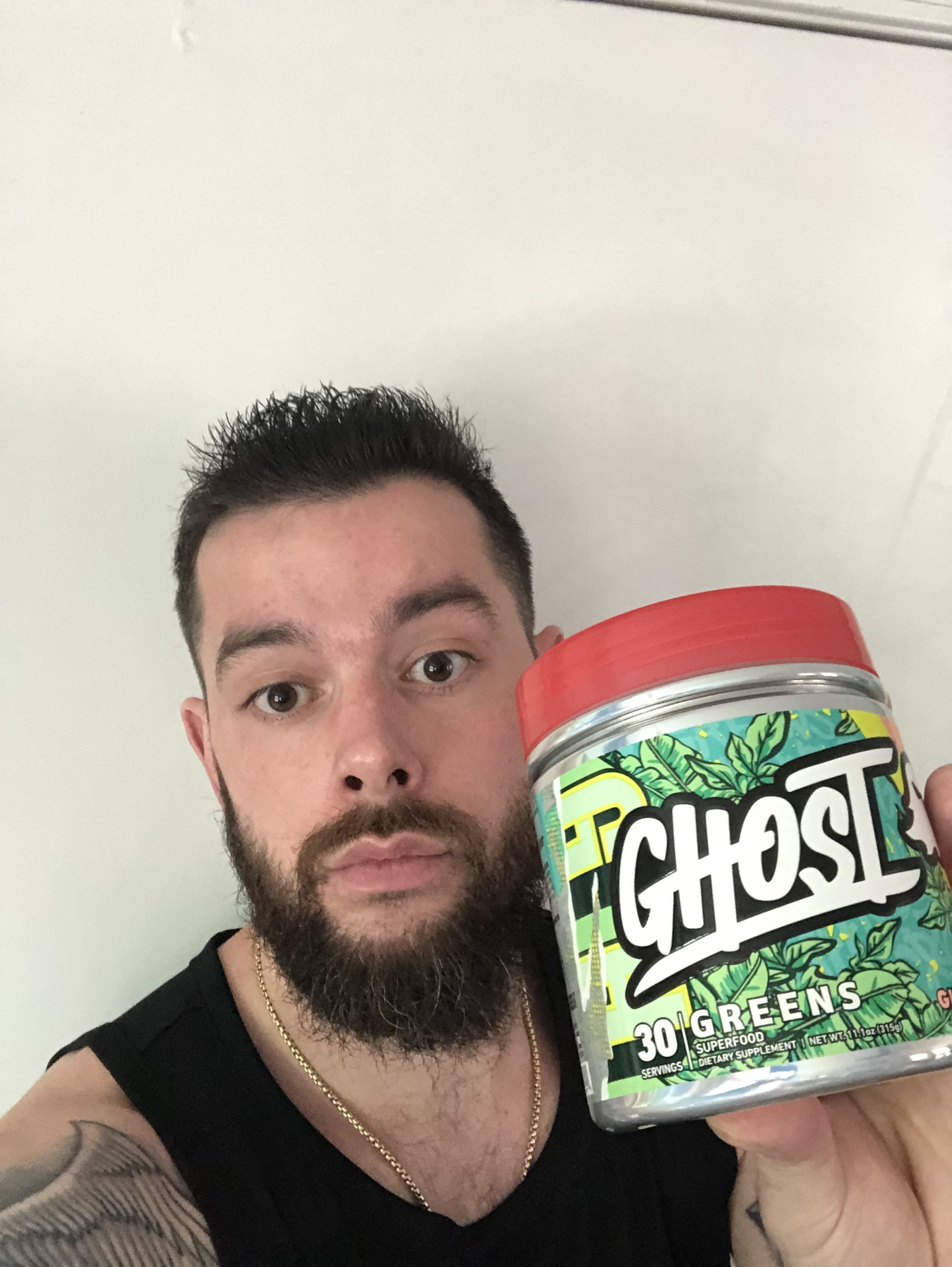 Joe Costello holding Ghost Greens