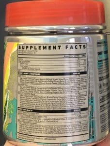 ghost greens ingredients and nutrition facts